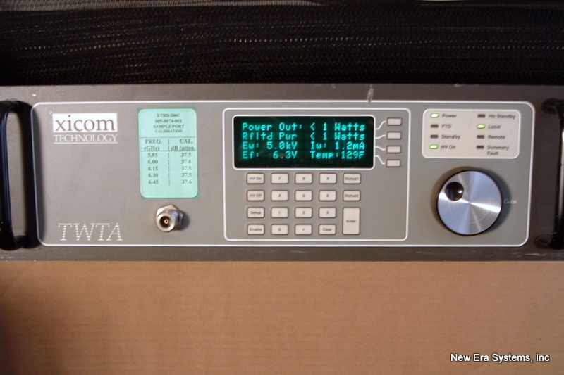 Xicom 200 watt C-Band amplifier being tested.
